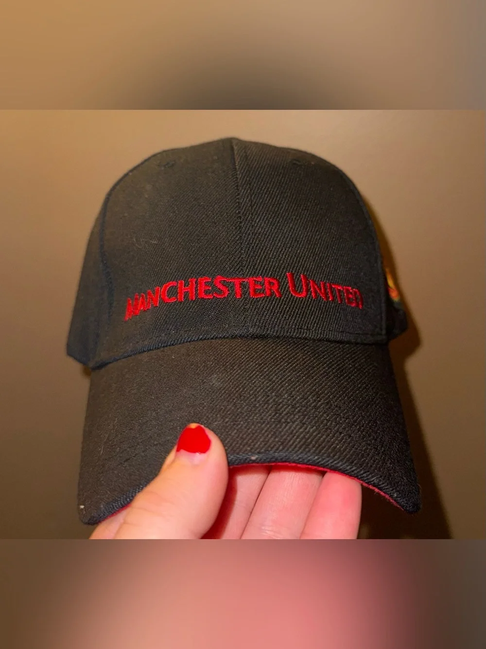 Manchester United Embroidered Black Cap with Team Emblem